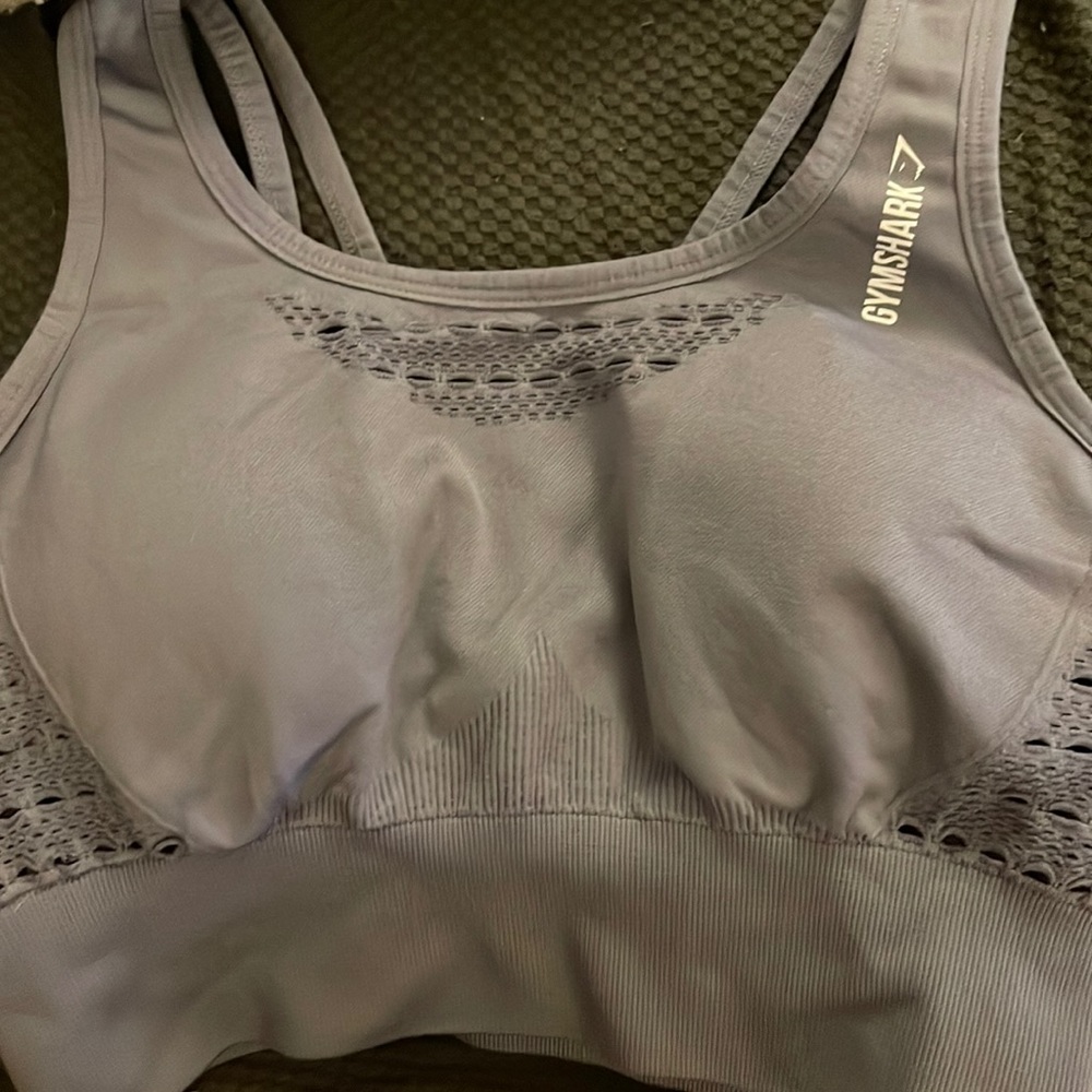 Gymshark grey blue sports bra
